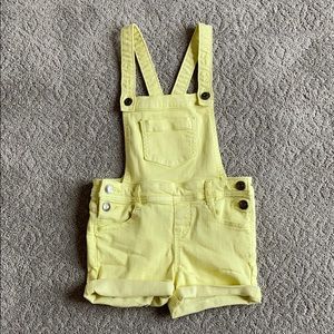 Girls overalls in yellow